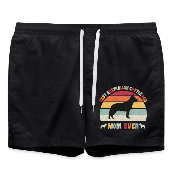 Best Australian Cattle Dog mom ever dog lovers - Swim Trunks - black - Front - AI Model Male 185 light (185cm)