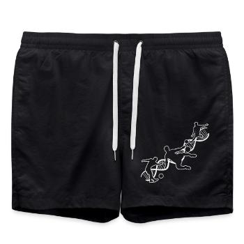 Fußballtrainer Fußball Fußballer Fußballspieler - Badeshorts - Schwarz - Vorne - AI Model Male 185 light (185cm)