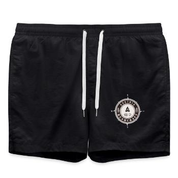 Bushcraft Austria - Swim Trunks - black - Front - AI Model Male 185 light (185cm)