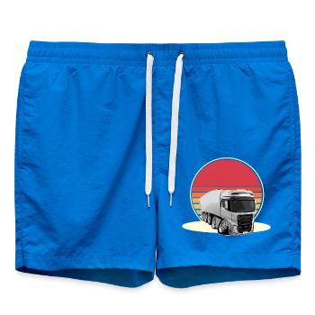 Truck Driver - Swim Trunks - cobalt blue - Front