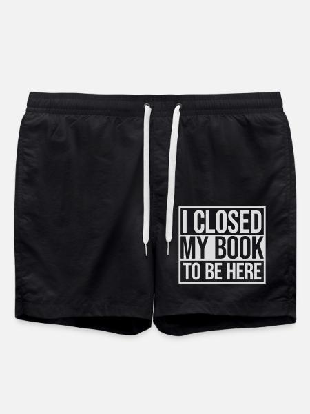 I closed my book - Swim Trunks - black