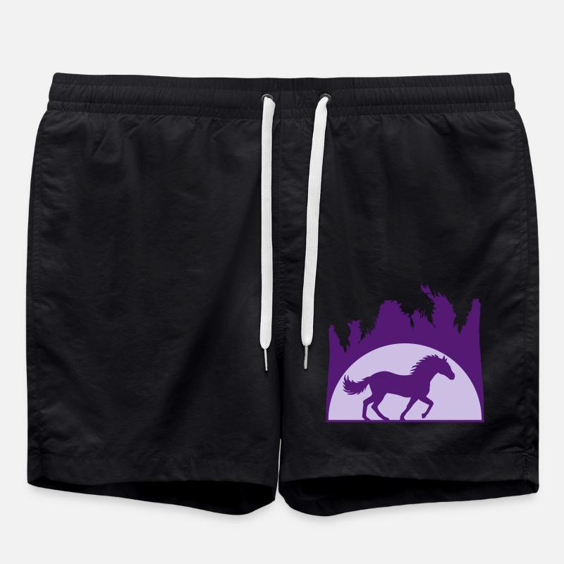 Sun Beach Palm Horse - Short de bain - noir