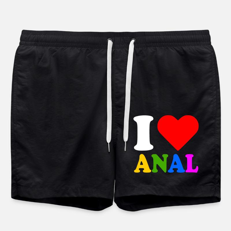 I love anal - Short de bain - noir