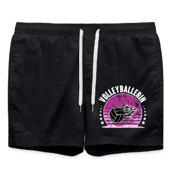 Volleyball Volleyballerin Frauen Volleyball - Badeshorts - Schwarz - Vorne - AI Model Male 185 light (185cm)