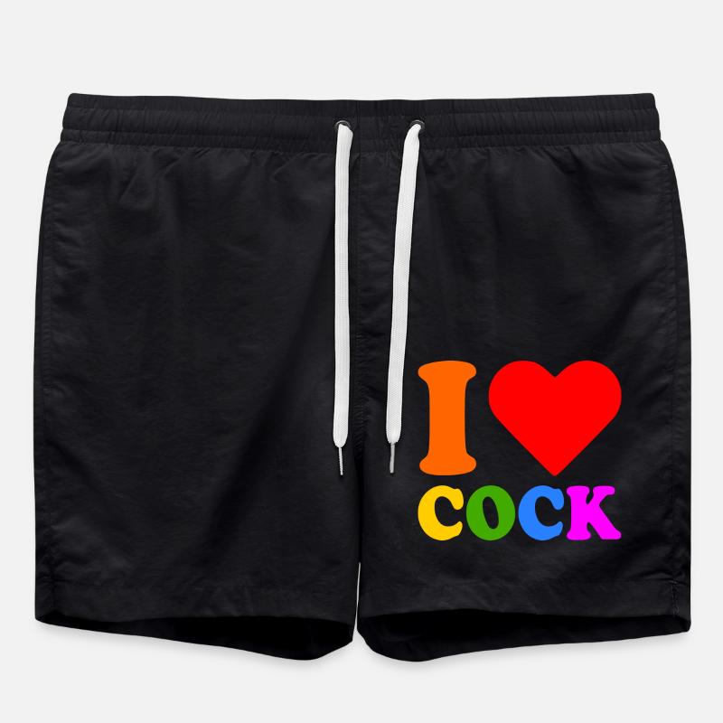 I love cock - Short de bain - noir
