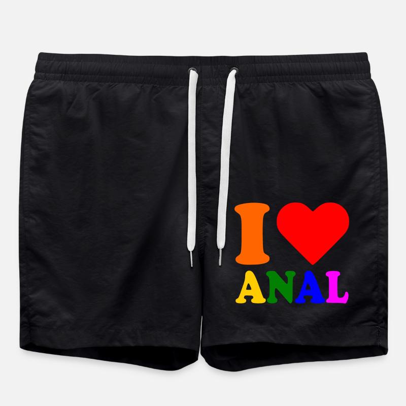 I love anal - Short de bain - noir