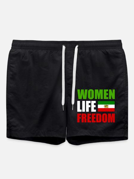 Women life freedom - Swim Trunks - black