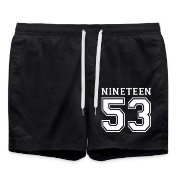 1953 - Short de bain - noir - Devant - AI Model Male 185 light (185cm)