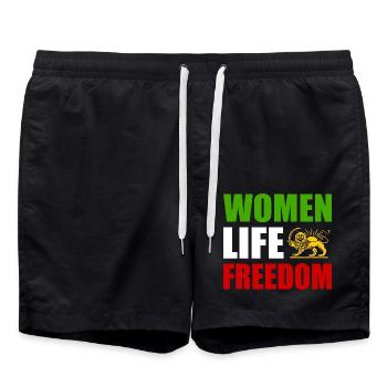 Women life freedom - Short de bain - noir - Devant - AI Model Male 185 light (185cm)
