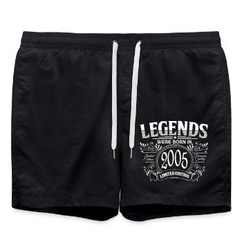 Des légendes sont nées en 2005 - Short de bain - noir - Devant - AI Model Male 185 light (185cm)