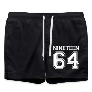1964 - Short de bain - noir - Devant - AI Model Male 185 light (185cm)
