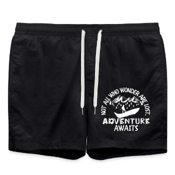 Outdoor adventure hiking - Swim Trunks - black - Front - AI Model Male 185 light (185cm)
