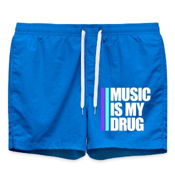 La musique est ma drogue Médecine Dire Musique Drogue Fête - Short de bain - cobalt blue - Devant