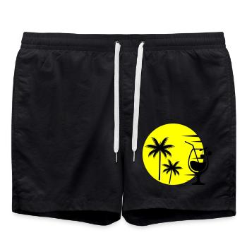 cocktail sunset - Swim Trunks - black - Front - AI Model Male 185 light (185cm)