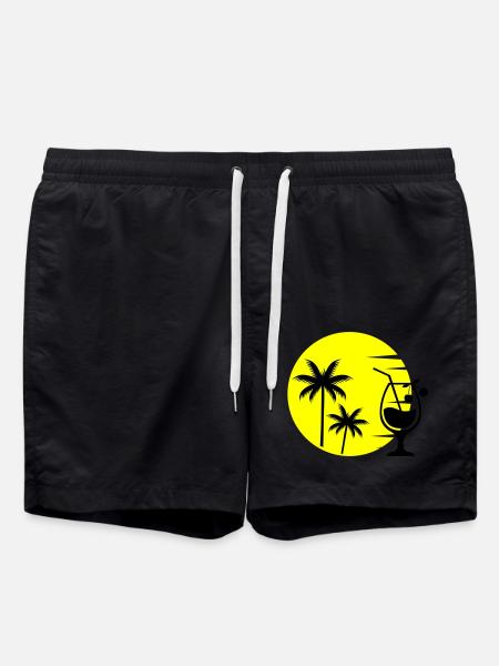 cocktail sunset - Swim Trunks - black