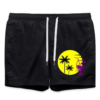 Cocktail Coucher de soleil - Short de bain - noir - Devant - AI Model Male 185 light (185cm)
