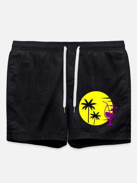 cocktail sunset - Swim Trunks - black