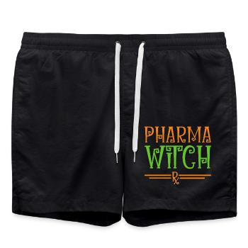 PTA PKA Apotheke Halloween - Badeshorts - Schwarz - Vorne - AI Model Male 185 light (185cm)