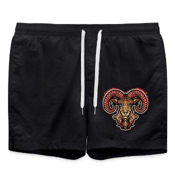 Widder - Badeshorts - Schwarz - Vorne - AI Model Male 185 light (185cm)