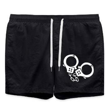 handcuffs - Swim Trunks - black - Front - AI Model Male 185 light (185cm)