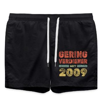 2009 - Badeshorts - Schwarz - Vorne - AI Model Male 185 light (185cm)