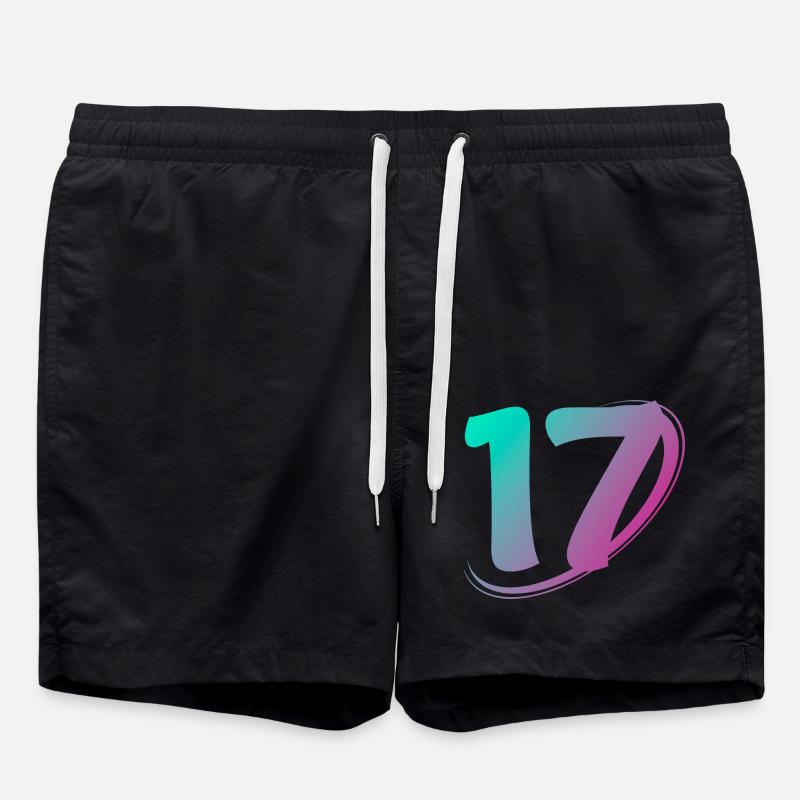 Nummer 17 mehrfarbig - Badeshorts - Schwarz