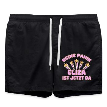 Woman's name Eliza - Swim Trunks - black - Front - AI Model Male 185 light (185cm)