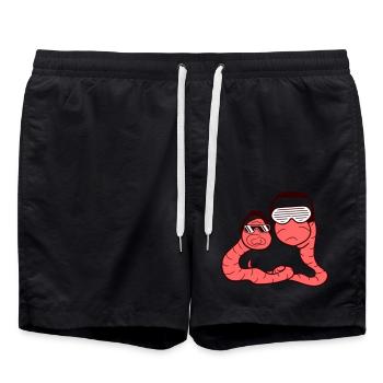 Two Worms Équipe DJ Amis Fêtard Fun Crew - Short de bain - noir - Devant - AI Model Male 185 light (185cm)