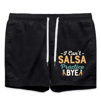 Je ne peux pas pratiquer la salsa. Salsa Danse Musique latine - Short de bain - noir - Devant - AI Model Male 185 light (185cm)