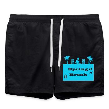 spring break bleu clair - Short de bain - noir - Devant - AI Model Male 185 light (185cm)