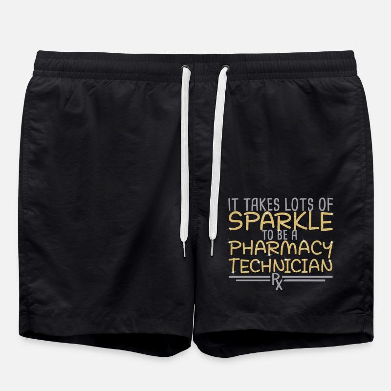 Pharmacy technician Apotheke | Sparkle PTA - Swim Trunks - black