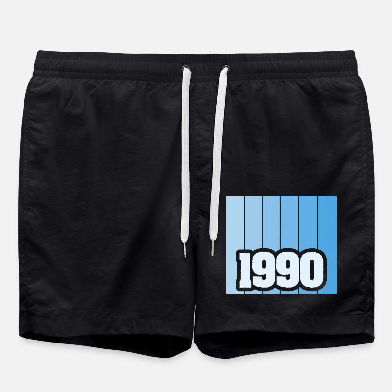1990 - Short de bain - noir