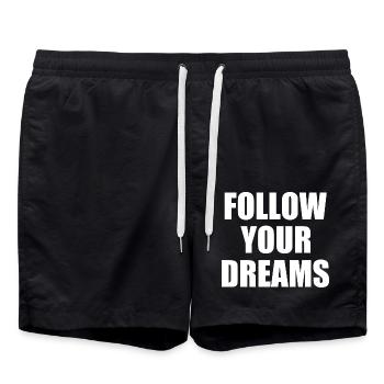 Follow your dreams - Short de bain - noir - Devant - AI Model Male 185 light (185cm)