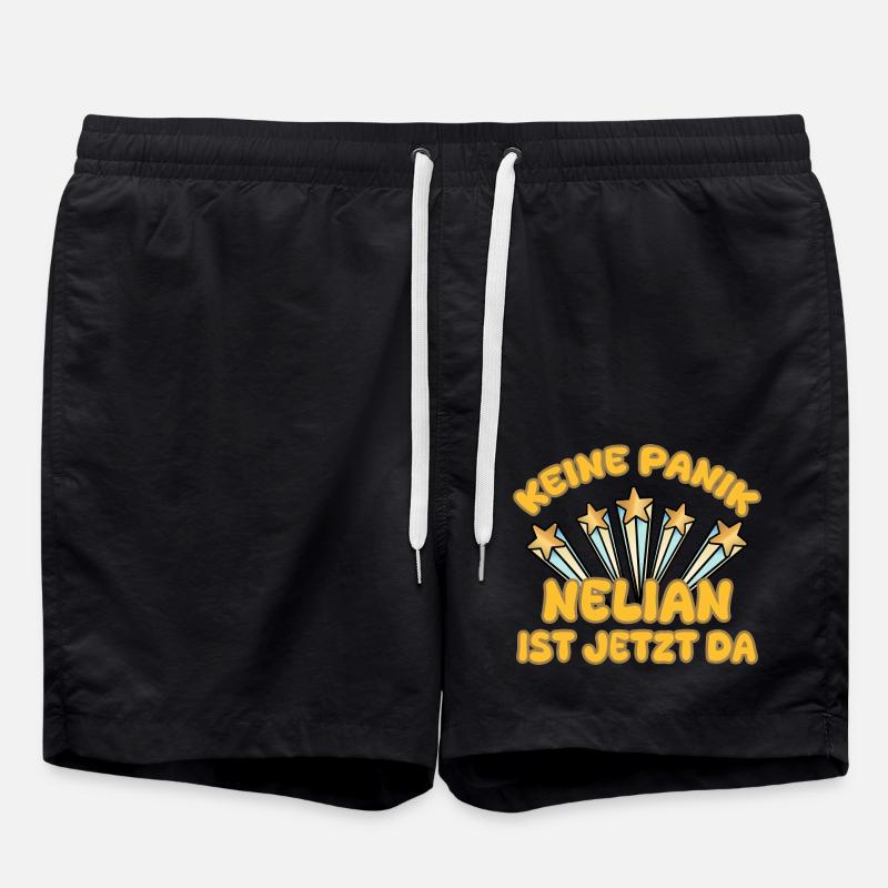 First name Nelian - Swim Trunks - black