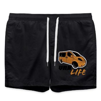 Vanlife - Badeshorts - Schwarz - Vorne - AI Model Male 185 light (185cm)