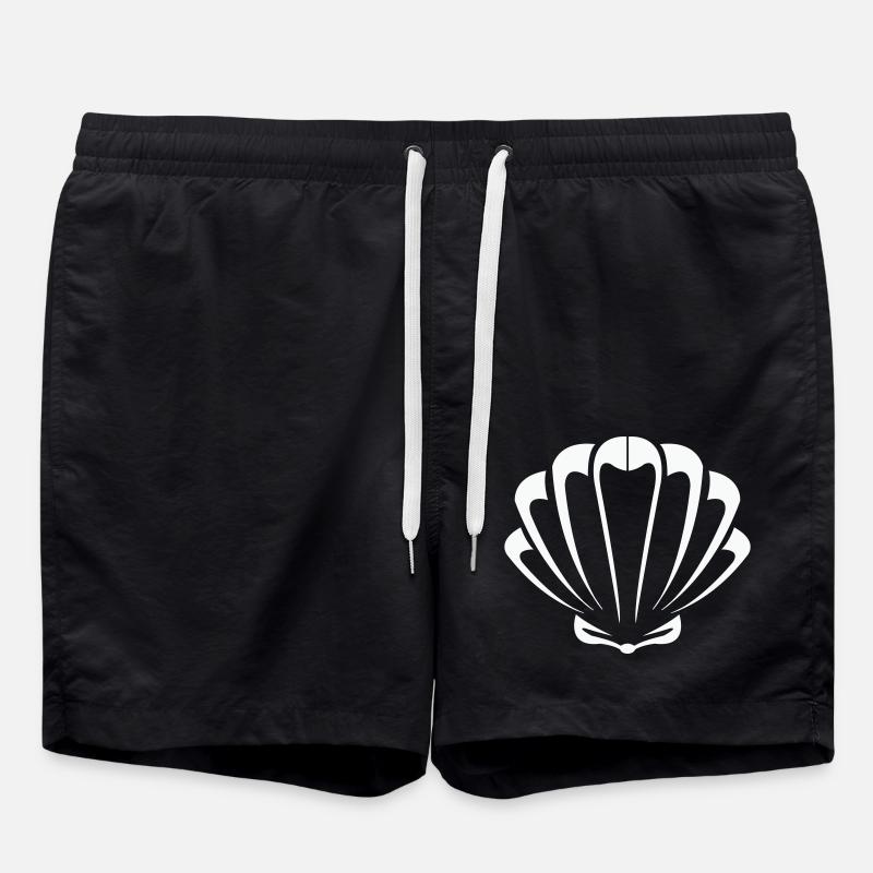 muschel - Badeshorts - Schwarz