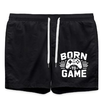 Né pour le jeu - Short de bain - noir - Devant - AI Model Male 185 light (185cm)