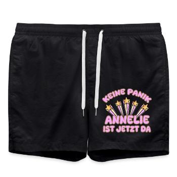 Frauenname Annelie - Badeshorts - Schwarz - Vorne - AI Model Male 185 light (185cm)