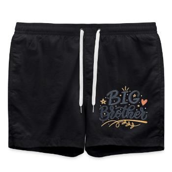 GIFT FOR BROTHER - Swim Trunks - black - Front - AI Model Male 185 light (185cm)