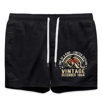 December 1964 - Excellent since December 1964 - Swim Trunks - black - Front - AI Model Male 185 light (185cm)