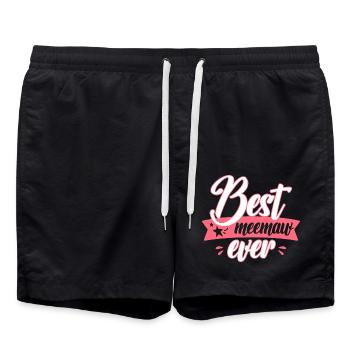 Best Meemaw Ever - Badeshorts - Schwarz - Vorne - AI Model Male 185 light (185cm)