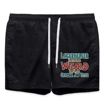 Lagerhelfer Wizard - Badeshorts - Schwarz - Vorne - AI Model Male 185 light (185cm)