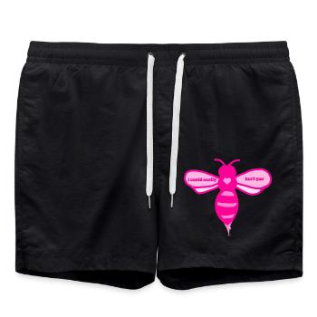 Pink Bee - Swim Trunks - black - Front - AI Model Male 185 light (185cm)