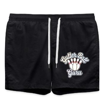 Gutter Ball Guru 12 - Badeshorts - Schwarz - Vorne - AI Model Male 185 light (185cm)
