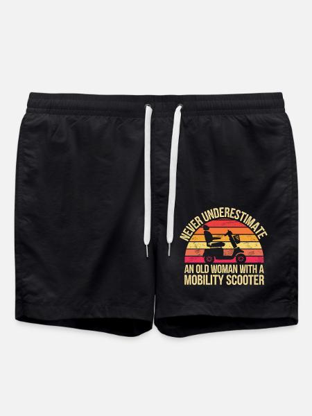 Showing strength in old age - Swim Trunks - black