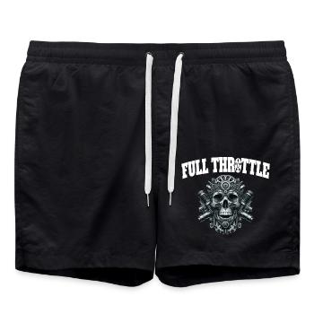 Vollgas - Full Throttle - Badeshorts - Schwarz - Vorne - AI Model Male 185 light (185cm)