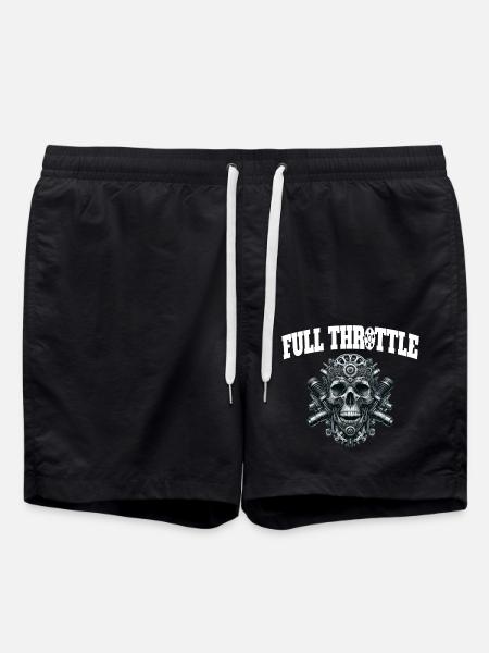 Vollgas - Full Throttle - Badeshorts - Schwarz