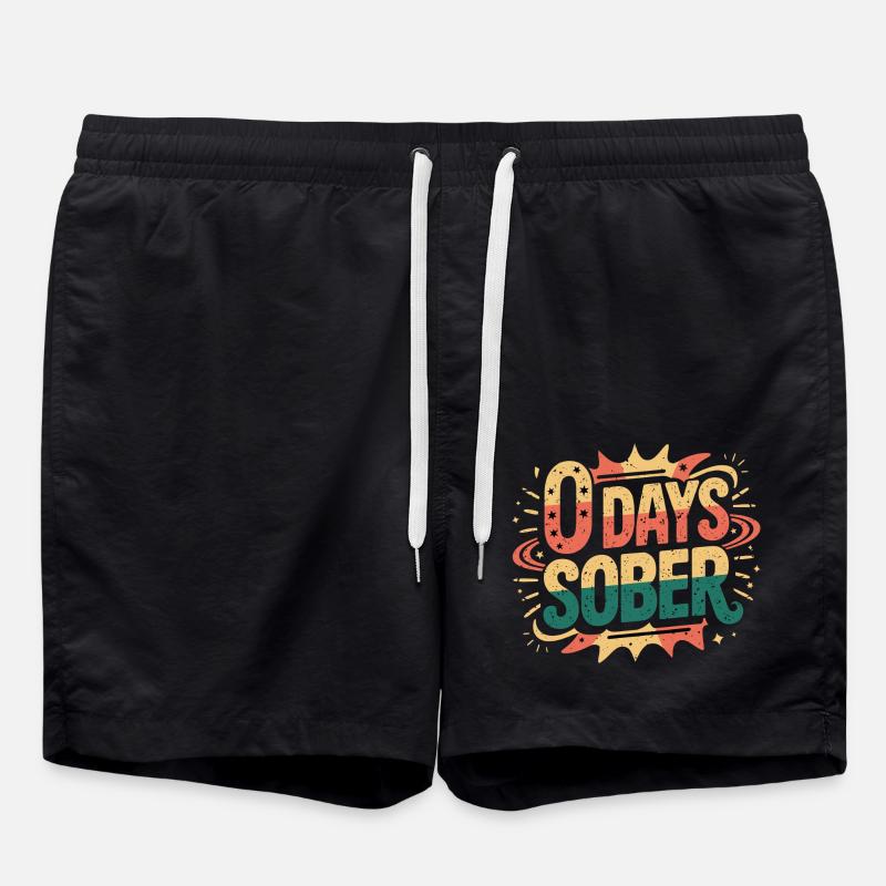 0 Days Sober 16 - Badeshorts - Schwarz