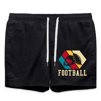 American Football - Badeshorts - Schwarz - Vorne - AI Model Male 185 light (185cm)
