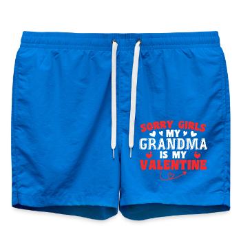 Sorry Girls My Grandma Is My Valentine - Short de bain - cobalt blue - Devant